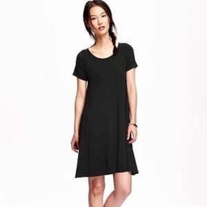 Old Navy Black Swing Dress | Short Sleeve | Size Small